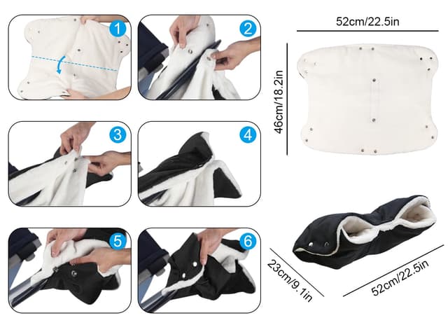 Thumbnail 4 de DIAOPROTECT Handwärmer für Kinderwagen – winddicht, wasserdicht