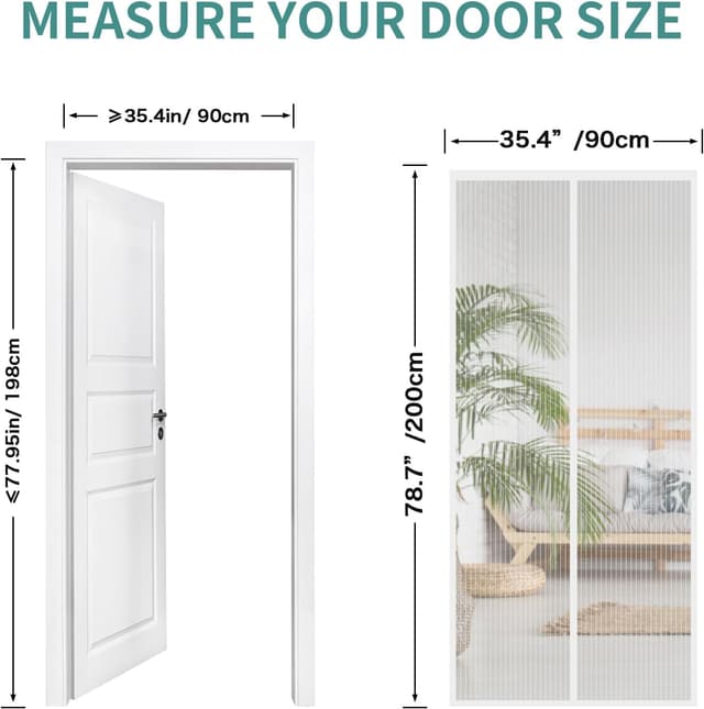 Detalle de Magnetic Door Screen 90 x 200 cm