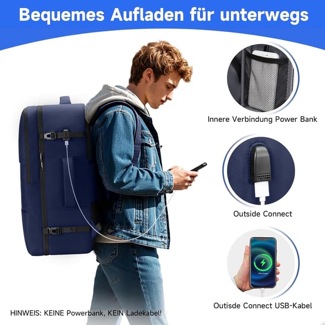 Thumbnail 6 de Taygeer Handgepäck Rucksack 55x35x25