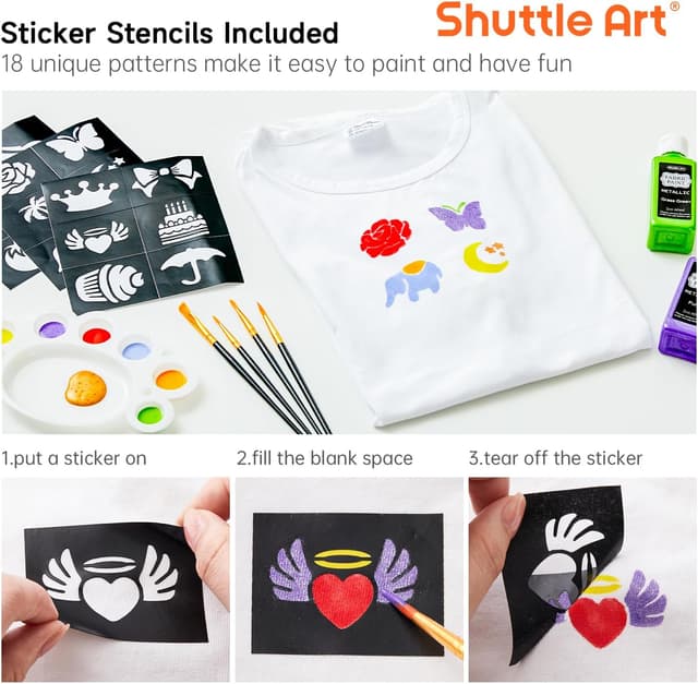 Detalle 2 de Shuttle Art Textilfarben Set 30 Farben