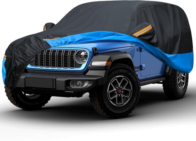 Detalle de FSGRICH Waterproof All-Weather SUV Car Cover (181–190 in) with Windproof Straps & UV Protection