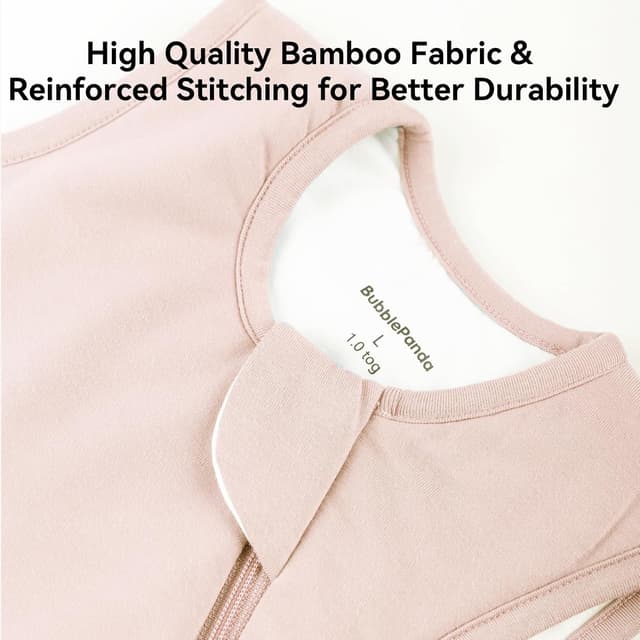 Detalle 1 de BubblePanda Rayon Made from Bamboo Sleep Sack (6–12 Months, 0.5 Tog) with 2-Way Zipper