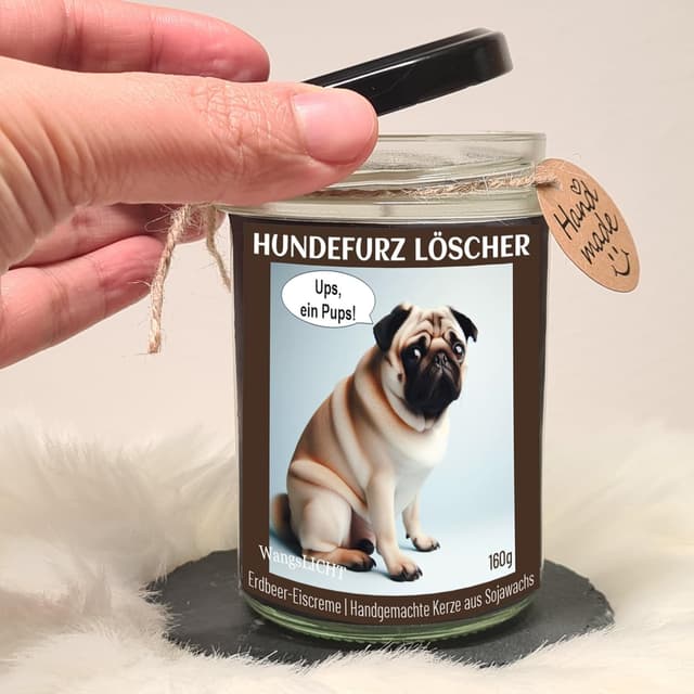 Thumbnail 3 de Hundefurz Löscher Duftkerze Mops 160 g