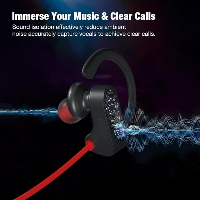 Detalle de NUASI Bluetooth Headphones Bluetooth 5.3 Wireless Earphones