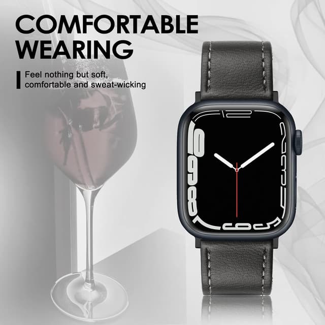 Thumbnail 2 de Tuocal Genuine Leather Apple Watch strap 6.1–8.0in