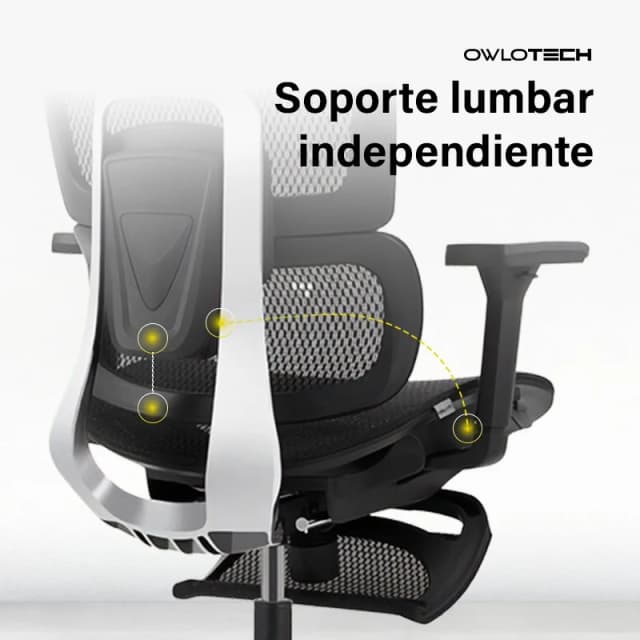 Thumbnail 2 de Owlotech Luxa Silla ergonómica mesh con reposapiés