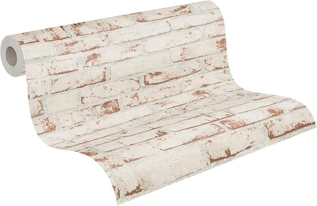 Detalle de A.S. Création Papel Pintado Piedra Rojo/Marrón/Beige 🪨
