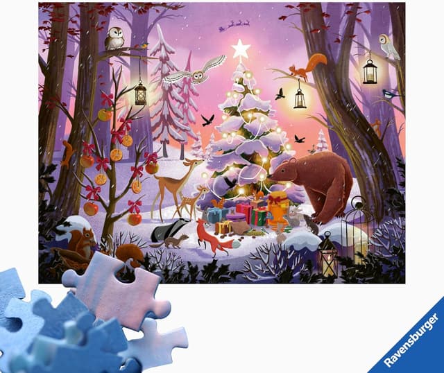 Detalle 2 de Ravensburger Puzzle Christmas in Woods 2000 pezzi 🧩