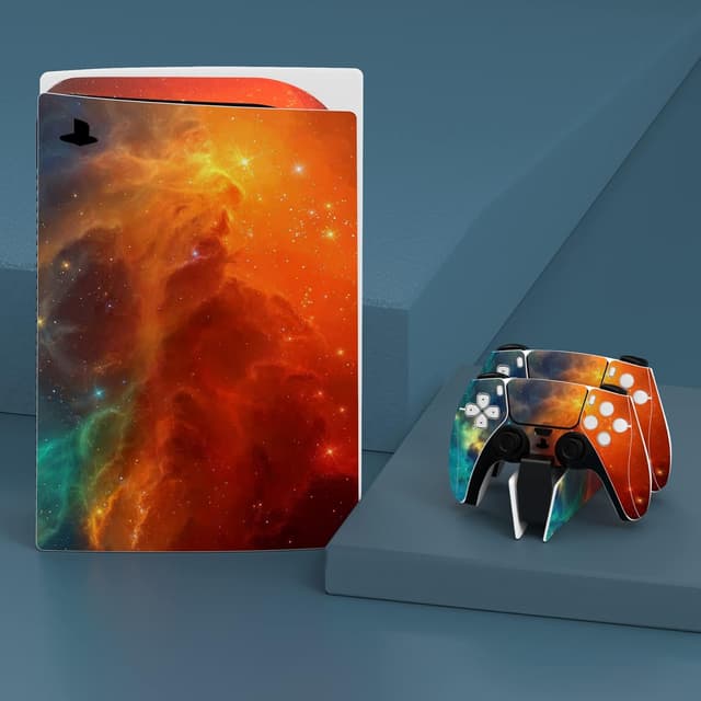 Detalle 2 de playvital Orange Star Universe PS5 skin set