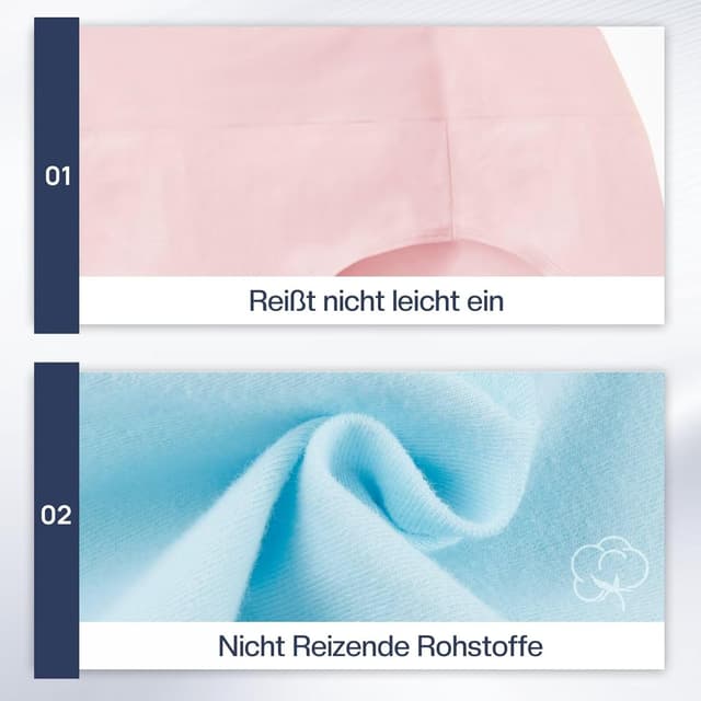 Detalle de TUUHAW Women’s High Waisted Knickers (5 Pack) – Cotton Full Briefs with No-Itch Labels