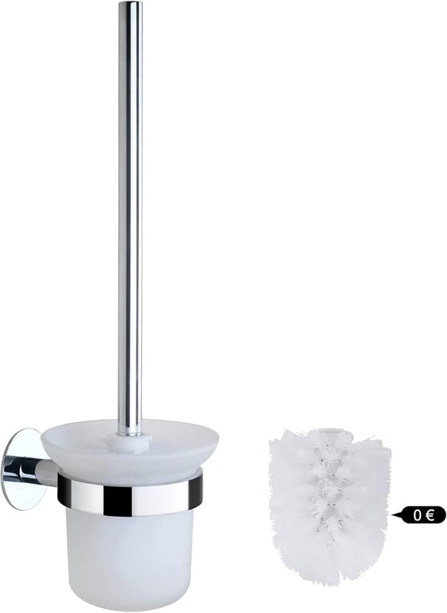 Imagen de DUFU Set Brosse WC Murale 2 Têtes, Bol en Verre en OfertitasTOP