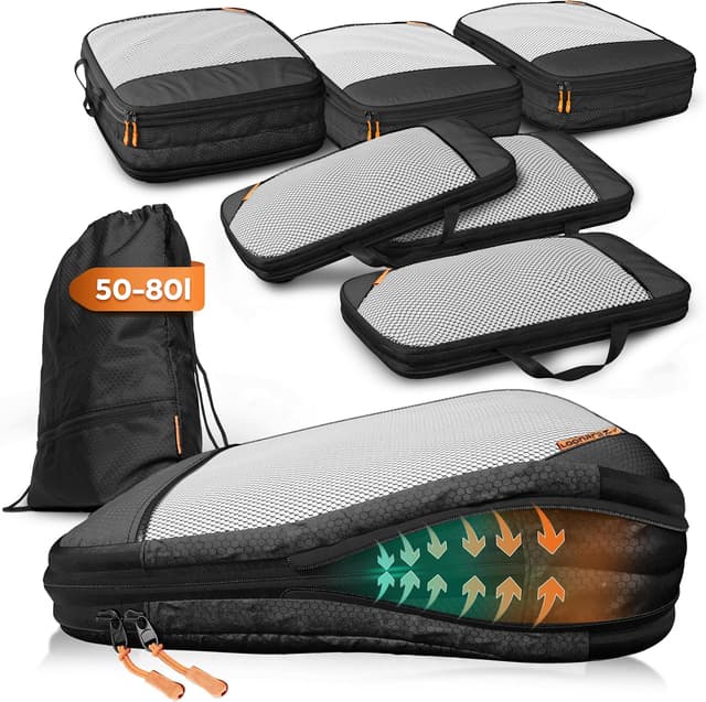 Imagen de Packing Cubes Kompressions-Set für Koffer und Rucksack en OfertitasTOP