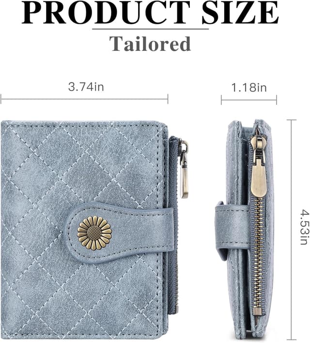 Detalle de FALAN MULE small women’s leather-look wallet with RFID blocking and zip coin pocket