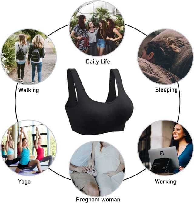 Thumbnail 6 de Onory 3-Pack Wirefree Padded Sports Bras for Women (Medium Support) — Yoga, Gym & Workout