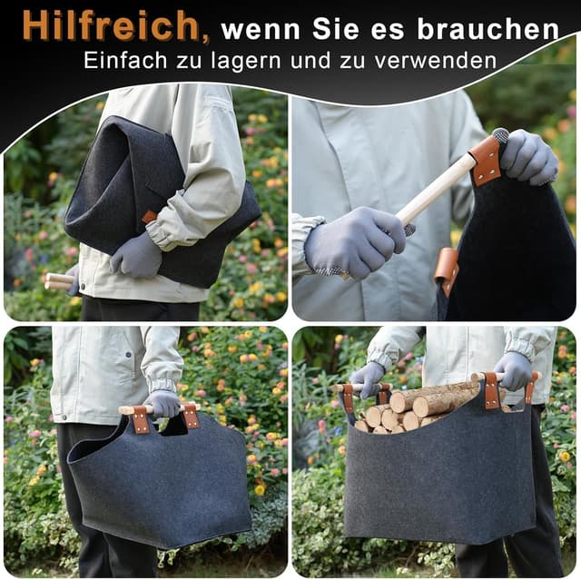 Thumbnail 5 de Ezilif Holzkorb 60 L für Kaminholz 🪵