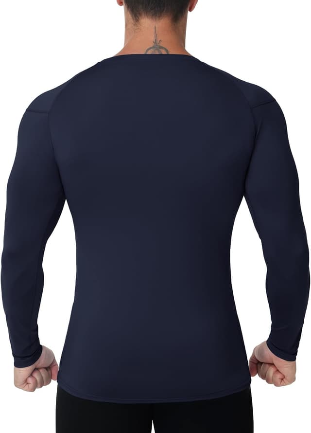 Detalle de Runhit Men’s Compression Base Layer Long Sleeve Top (UPF 50+ quick dry sports undershirt)