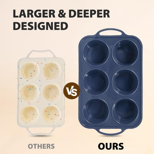 Detalle 1 de SUPER KITCHEN Jumbo Muffinform 6 Tassen