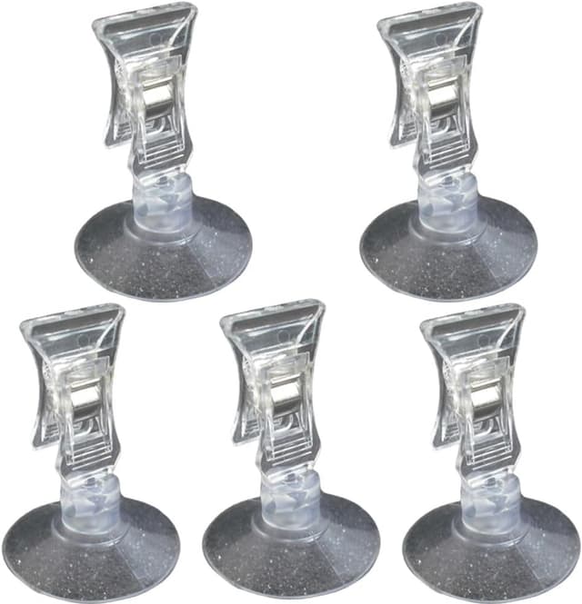 Detalle de Transparent suction cup price tag clip