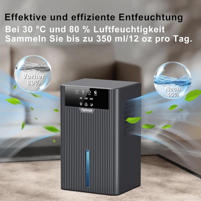 Thumbnail 6 de Tipkook 2400ml Luftentfeuchter — tragbarer Raumentfeuchter