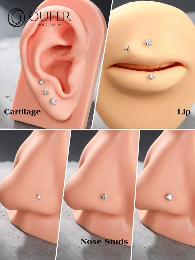 Thumbnail 5 de OUFER piercing naso 18/20G 3 pezzi