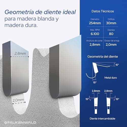 Thumbnail 5 de Falkenwald lame de scie bois 254 x 30 mm ⚙