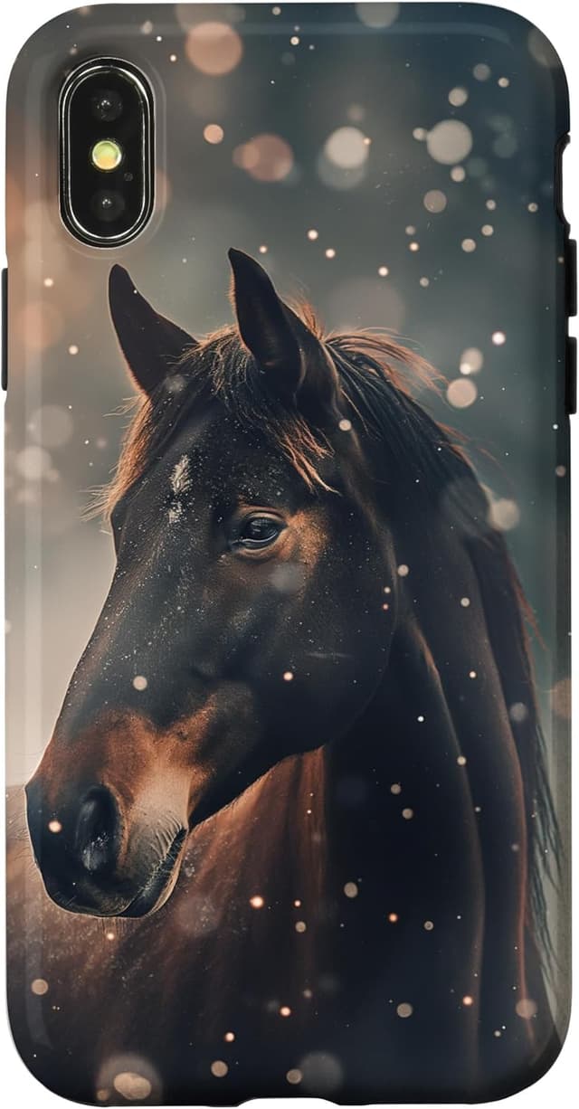 Thumbnail 4 de Coque iPhone 14 Pro Max Cheval flocons