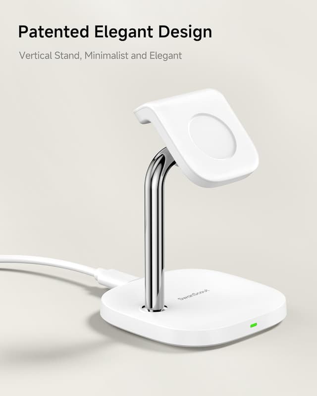 Detalle de SwanScout 505S Charging Stand for Samsung Galaxy Watch (Fast Charging) – White