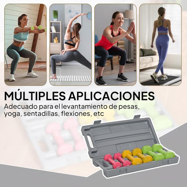 Thumbnail 2 de HOMCOM Mancuernas 6 piezas 6 kg