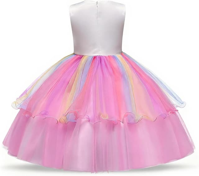 Detalle 2 de URAQT Unicorn Costume Dress for Age 3-10