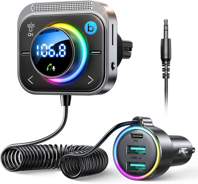 Imagen de JOYROOM 96W FM Transmitter Bluetooth 5.4 with 3 Ports 🔊 en OfertitasTOP