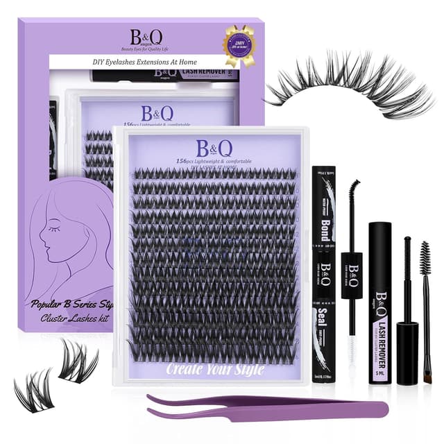Detalle de B&Q Flora Lash Clusters Kit Flaunt Lash Clusters (D-Curl) DIY Lash Extension Clusters Kit
