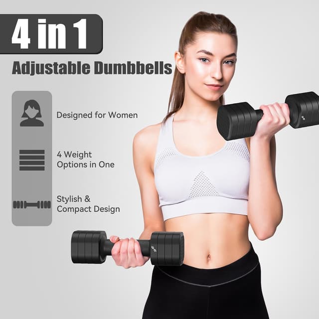 Detalle 2 de Sportneer Verstellbare Hanteln Frauen Set – 2er Kurzhantel-Set