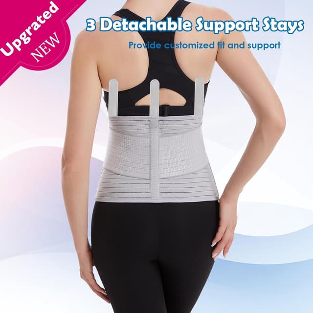 Detalle de Paskyee Postpartum Belly Band (C-section recovery belly wrap) – Grey Waist/Pelvis Belt, L/XL