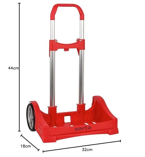 Detalle 2 de Safta Carro Evolution Plegable Rojo 🎒 - Ligero y Resistente