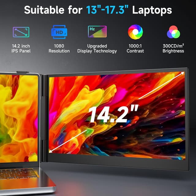 Detalle 2 de Laptop Screen Extender 14.2" FHD Portable Monitor