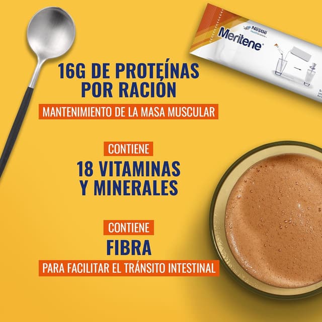 Thumbnail 3 de Meritene Fuerza y Vitalidad Fibra Chocolate 🍫 - 14 Sobres