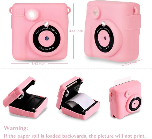 Thumbnail 6 de CHRERNA 5 Rolls Kids Instant Camera Paper Refill 5.7 cm