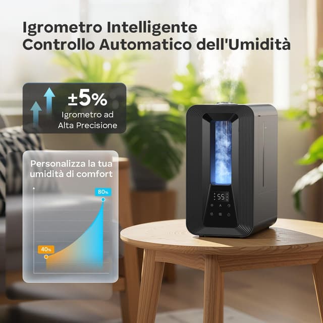 Thumbnail 4 de AROEVE 5L Umidificatore Ambiente 50h