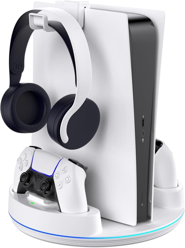 Detalle de NEWDERY PS5 Ständer mit RGB 9‑Modi
