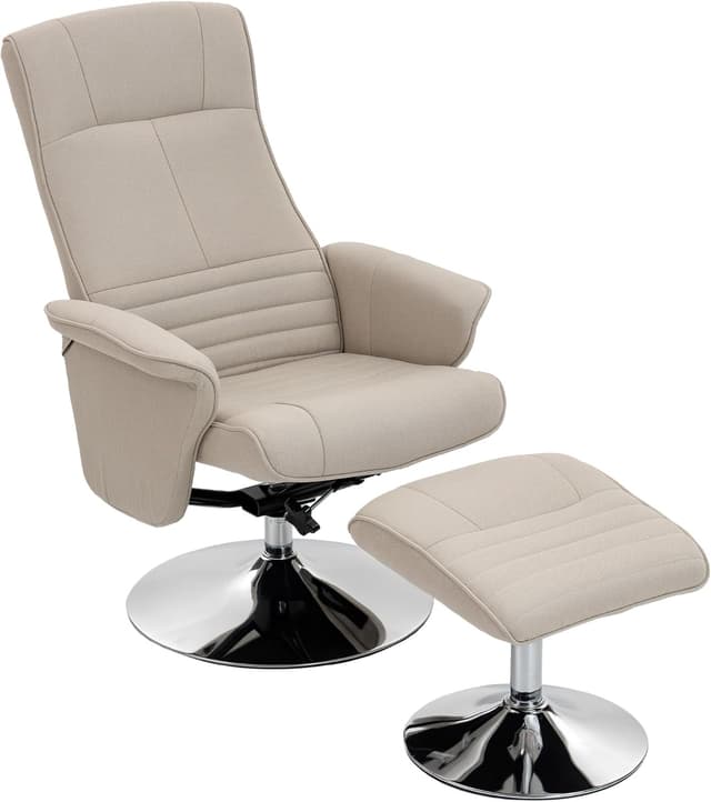 Detalle de HOMCOM Fauteuil Relax inclinable 135° beige