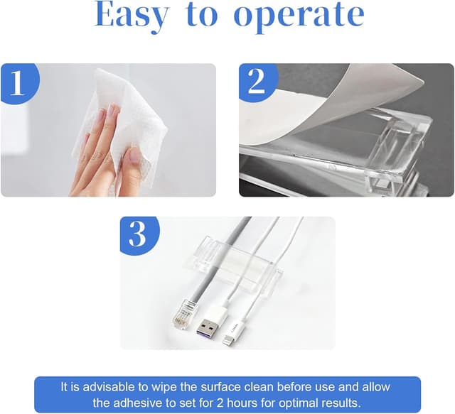 Detalle de Senndio cable clips 75PCS, adhesive holders