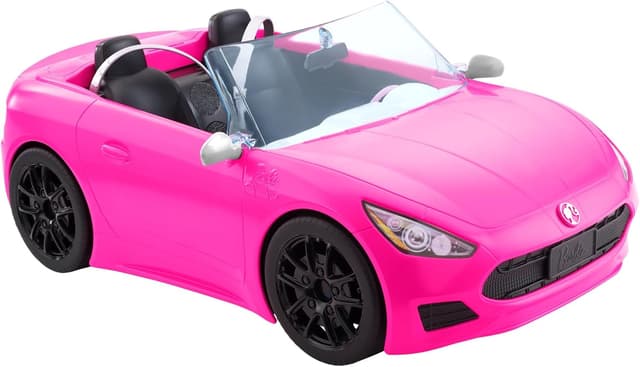 Thumbnail 6 de Barbie DJR55 sparkly pink 2-seater convertible car playset with fashion doll