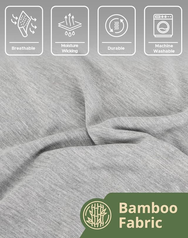 Detalle 2 de OEIOEI men’s bamboo breathable tank tops vest (pack of 3) – moisture-wicking sleeveless undershirts