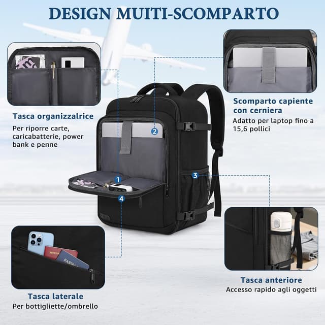 Thumbnail 4 de VSNOON Zaino Ryanair 24L 40x30x20