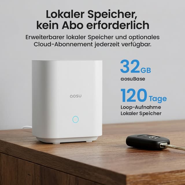 Detalle 2 de aosu 2K Außenüberwachungskamera 32 GB