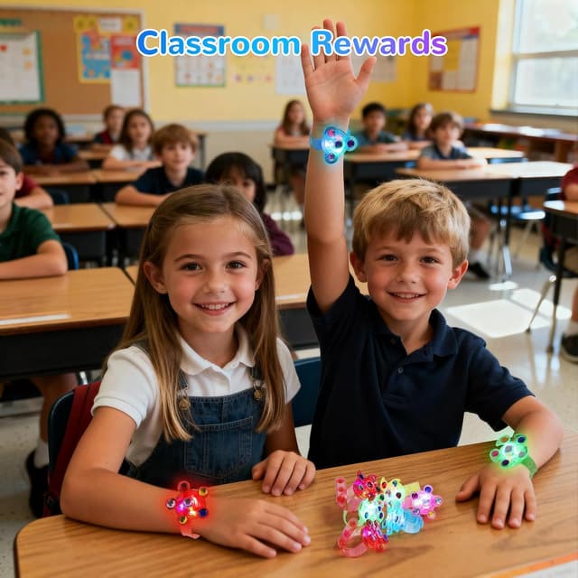 Detalle 2 de SCIONE 24 Pack LED Fidget Spinner Bracelets