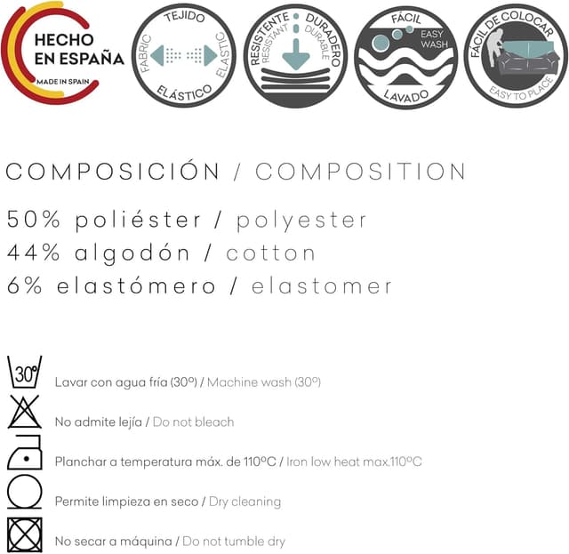 Thumbnail 5 de Eysa Luz funda sofá elástica 3+1+1 Antracita