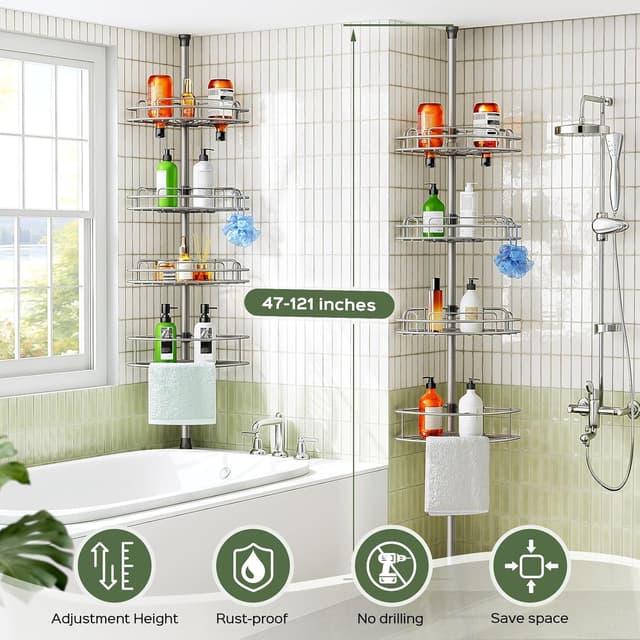 Thumbnail 6 de HAMITOR Shower Corner Caddy 120-307 cm