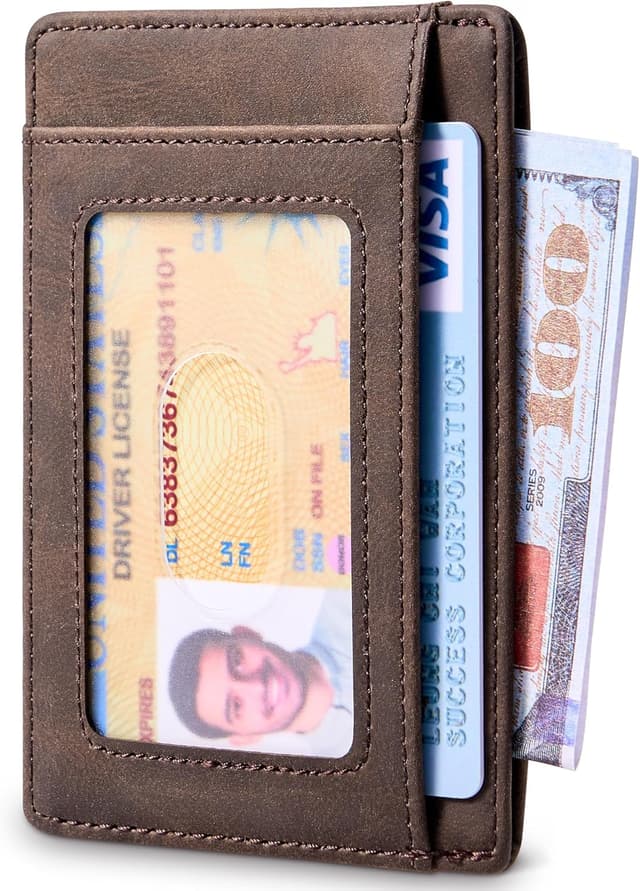 Detalle 2 de Travelambo Slim Wallet RFID Blocking Medium Wallet đź‘›