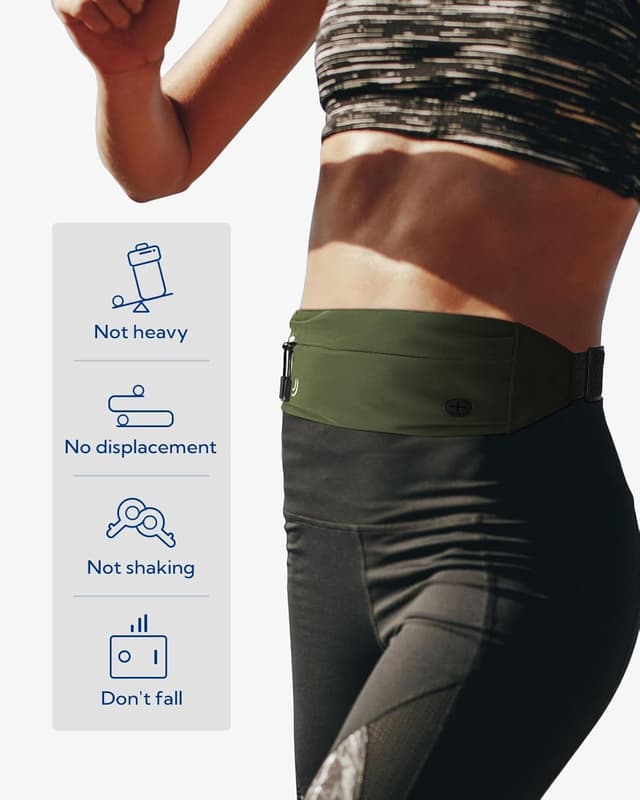 Detalle de WATERFLY Laufgürtel für Handy – Lauf-/Bauchtasche fürs Joggen, Sport & Reisen